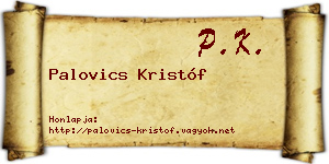 Palovics Kristóf névjegykártya